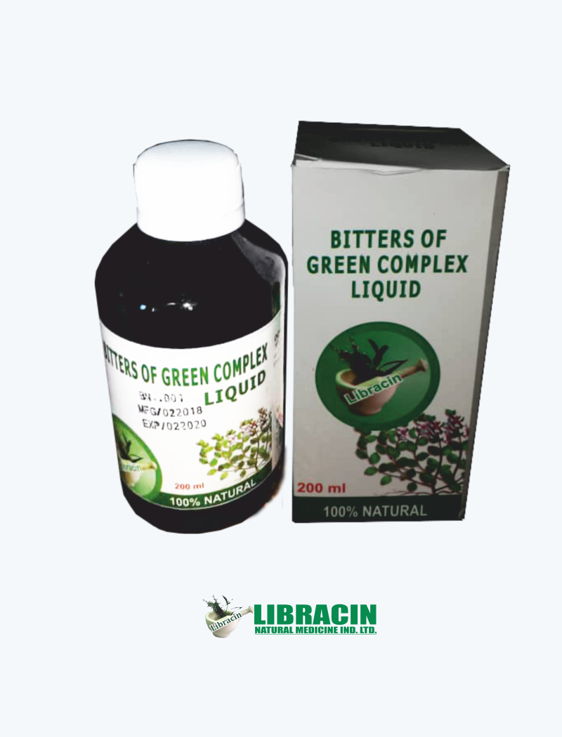 Bitters of green liquid